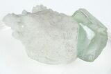 Green, Cubic Fluorite Crystals on Quartz - Inner Mongolia #216761-1